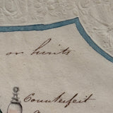 "The Enigmatical Dessert", 19th C. Ink and Watercolor Riddle with Solution on Reverse