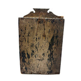 Gorgeously Crusty Antique Primitive Clock Box/Watch Hutch with Slide Side