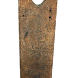 Poetic (and Anthropomorphic) 19th Century Wooden Bootjack with Hanging Hole Worn Through