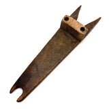 Poetic (and Anthropomorphic) 19th Century Wooden Bootjack with Hanging Hole Worn Through