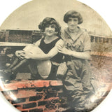 Two Punk Looking Young Women, c. 1940s Photo Pocket Mirror