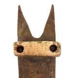 Poetic (and Anthropomorphic) 19th Century Wooden Bootjack with Hanging Hole Worn Through