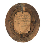 Mid 19th C. Watercolor Portrait of Catherine Leida Hibbard, Richmond, Indiana in Wonderful Period Frame