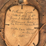 Mid 19th C. Watercolor Portrait of Catherine Leida Hibbard, Richmond, Indiana in Wonderful Period Frame