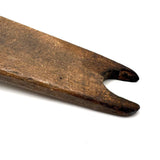 Poetic (and Anthropomorphic) 19th Century Wooden Bootjack with Hanging Hole Worn Through