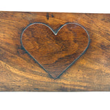 Heartfelt Handmade Walnut (?) Box with Relief Carved Heart and Fat Dovetail Joints