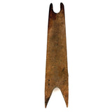 Poetic (and Anthropomorphic) 19th Century Wooden Bootjack with Hanging Hole Worn Through