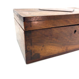 Heartfelt Handmade Walnut (?) Box with Relief Carved Heart and Fat Dovetail Joints