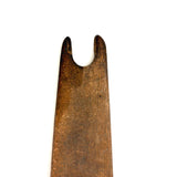 Poetic (and Anthropomorphic) 19th Century Wooden Bootjack with Hanging Hole Worn Through