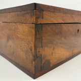 Heartfelt Handmade Walnut (?) Box with Relief Carved Heart and Fat Dovetail Joints