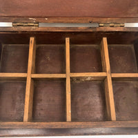 Old Handmade Divided Interior SCREWS Box with Mysterious Slit