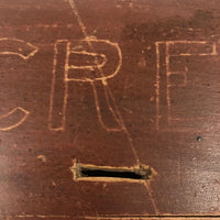 Old Handmade Divided Interior SCREWS Box with Mysterious Slit