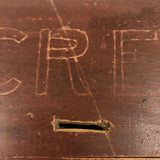 Old Handmade Divided Interior SCREWS Box with Mysterious Slit