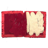 Sweet Old Handmade Needle Book with Printed Punch Paper Geometry