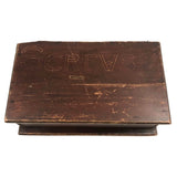 Old Handmade Divided Interior SCREWS Box with Mysterious Slit