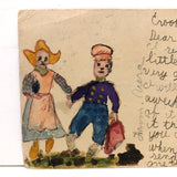 What Do You Call Your Rabbit? 1903 Watercolor Postcard from Vera to Carlton Sparks