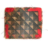 Sweet Old Handmade Needle Book with Printed Punch Paper Geometry