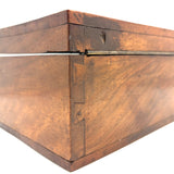 Heartfelt Handmade Walnut (?) Box with Relief Carved Heart and Fat Dovetail Joints