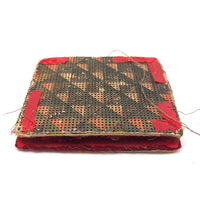Sweet Old Handmade Needle Book with Printed Punch Paper Geometry