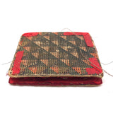 Sweet Old Handmade Needle Book with Printed Punch Paper Geometry