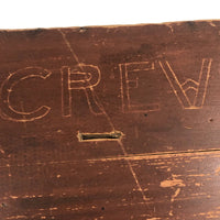 Old Handmade Divided Interior SCREWS Box with Mysterious Slit