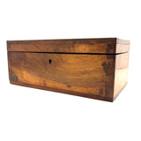 Heartfelt Handmade Walnut (?) Box with Relief Carved Heart and Fat Dovetail Joints