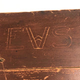 Old Handmade Divided Interior SCREWS Box with Mysterious Slit