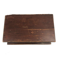 Old Handmade Divided Interior SCREWS Box with Mysterious Slit