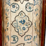 Child with Pig Tails and Butterfly, Charming c. Late 19th Century Chinese Silk Embroidery Tea Tray