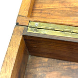 Heartfelt Handmade Walnut (?) Box with Relief Carved Heart and Fat Dovetail Joints