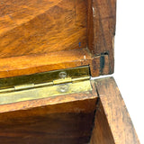 Heartfelt Handmade Walnut (?) Box with Relief Carved Heart and Fat Dovetail Joints