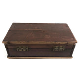 Old Handmade Divided Interior SCREWS Box with Mysterious Slit