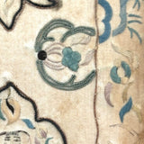 Child with Pig Tails and Butterfly, Charming c. Late 19th Century Chinese Silk Embroidery Tea Tray