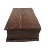 Old Handmade Divided Interior SCREWS Box with Mysterious Slit