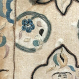 Child with Pig Tails and Butterfly, Charming c. Late 19th Century Chinese Silk Embroidery Tea Tray