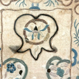 Child with Pig Tails and Butterfly, Charming c. Late 19th Century Chinese Silk Embroidery Tea Tray