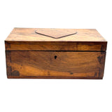 Heartfelt Handmade Walnut (?) Box with Relief Carved Heart and Fat Dovetail Joints