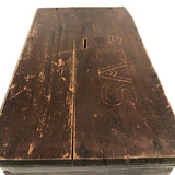 Old Handmade Divided Interior SCREWS Box with Mysterious Slit