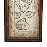 Child with Pig Tails and Butterfly, Charming c. Late 19th Century Chinese Silk Embroidery Tea Tray