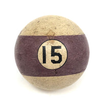 Early 20th C. Clay Pool Ball #15