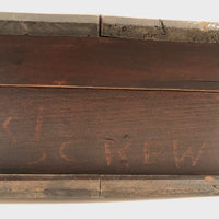 Old Handmade Divided Interior SCREWS Box with Mysterious Slit