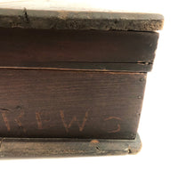 Old Handmade Divided Interior SCREWS Box with Mysterious Slit