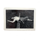 Lying Back, Crawling Forward, Wonderful Vintage Double Exposure Snapshot