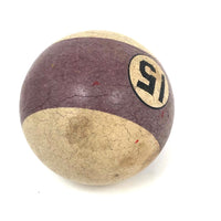 Early 20th C. Clay Pool Ball #15