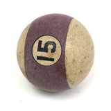 Early 20th C. Clay Pool Ball #15