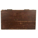 Old Handmade Divided Interior SCREWS Box with Mysterious Slit