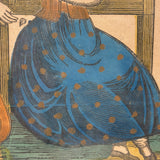 SOLD Helen with her Rose, Early 19th Century B. Bramell Hand-colored Block Print, Original Frame and Glass