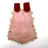 SOLD Fun and Fabulous Old Hand-sewn Velvet Faux-Jumper Clothes Pin Bag with Applique Flowers and Moon