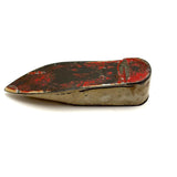 19th Century Tole Snuff Box/Vesta Shoe, Hand Engraved with Best Red Soles!