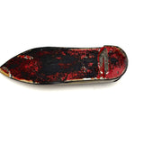 19th Century Tole Snuff Box/Vesta Shoe, Hand Engraved with Best Red Soles!
